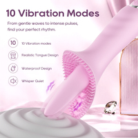 Sexspielzeug Vibrator für Frauen Zungenstimulator 10 Modi Wasserdicht Diskret Kompakt Leichtgewichtig Sexspielzeuge