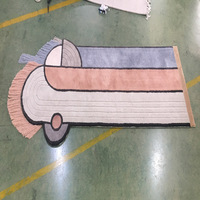 Superbe tapis pour bébé fait main, personnalisable en forme/taille/couleur, tapis en laine écologique pour la maison, le salon et la chambre