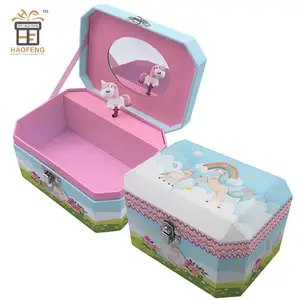 Custom Ballerina Jewelry Music Box for Birthday Gift and Cardboard Music Jewelry Box Girls Musical Jewelry Box