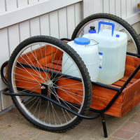 Chariot de ferme mobile robuste OEM de 26 pouces avec pneus pneumatiques, châssis en acier, cabine en bois massif, grande capacité, pour le transport de produits laitiers