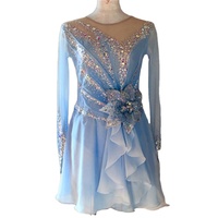 LIUHUO Robe de patinage artistique personnalisée Filles Adolescentes Robes de patinage sur glace bleues Compétition Ballroom Gym And Fitness Costumes Femmes