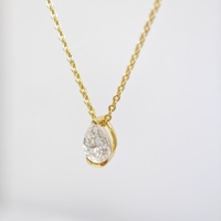 Joyería UM, Colgante de Platino PT900 con Cadena de Plata, Diamante Cultivado en Laboratorio, Regalo para Compromiso, Boda o Fiesta, Joyería Personalizable para Mujer