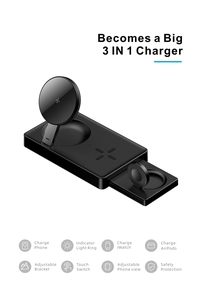 ที่ชาร์จไร้สายแบบพับได้4 In 1 25W,แท่นชาร์จเร็วสำหรับ iPhone 13 12 Mini XS <span class=keywords><strong>XR</strong></span> 8 X สำหรับ IWatch 6 5 4 3 <span class=keywords><strong>Airpods</strong></span> Pro - Product Image 5