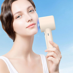 Ventilador de mano con refrigeración por semiconductor, miniventilador portátil recargable por USB para uso en exteriores, blanco, azul, albaricoque, rosa - Product Image 3