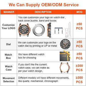 Marca personalizada tu propio diseño Japón esqueleto automático impermeable hueco reloj mecánico relojes de lujo hombres con logotipo - Product Image 3