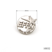 Rivets métalliques pour sacs en cuir, finition nickel noir, 13 mm, forme cercle, avec logo personnalisé en relief, pour décorations