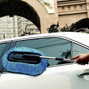 Car <b>Mop</b> Telescopic Wax <b>Mop</b> Dust Remover 100% Cotton Extendable Large And Small Set For Car <b>Cleaning</b> - Product Image 4