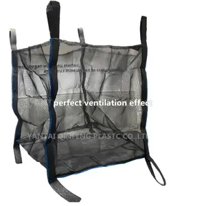 1,5 Tonnen Outdoor-Brennholz Plastiktüten Mesh belüftete Aufbewahrung beutel Jambo Verpackungs beutel Packung Brennholz 40l 15kg für Kanada