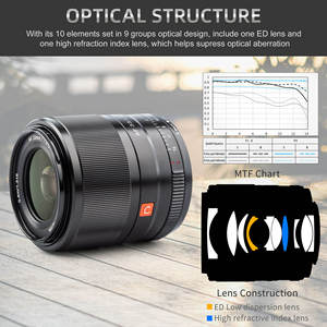 เลนส์ Viltrox 23 มม. 33 มม. 56 มม. F1.4 รูรับแสงกว้างแบบฟิกซ์ สำหรับกล้อง X-Mount ขนาด 52 มม. เส้นผ่านศูนย์กลาง 65 มม. ใช้ได้กับกล้อง X-T4 X-T30 ของ DF Wholesale - Product Image 3