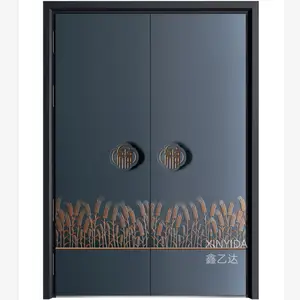 XINYIDA acciaio porte interne a basso prezzo materiale ottone porta nera