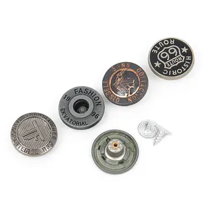 Guangzhou Manufacturer Custom Metal Accept Customized Plating OEM Round Jeans Buttons Rivets