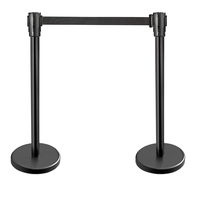 Poteau de guidage en acier inoxydable doré, norme américaine, avec corde en velours rouge, barrière de contrôle de foule, protection IP10, diamètre personnalisable