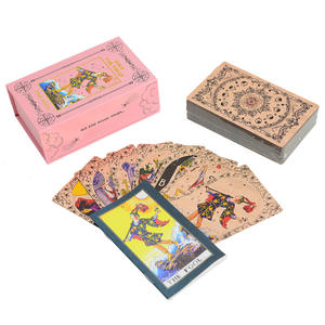 Jeu de cartes Oracle en plastique 78 cartes <span class=keywords><strong>Tarot</strong></span> Douze Palais, dorure originale, avec guide, jeu de société personnalisé - Product Image 5