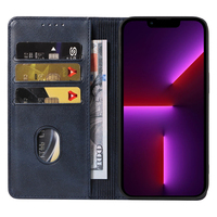 Funda Tipo Cartera de Cuero PU Premium para iPhone 13 Pro - Funda con Soporte para Teléfono, Ranuras para Tarjetas, Cierre Magnético y Carcasa Antigolpes