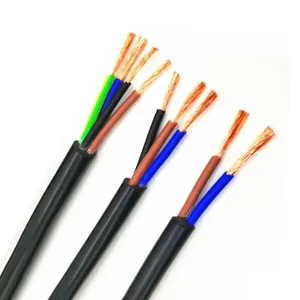 Kabel fleksibel IEC 52 RVV 60227, kawat ekstensi tembaga PVC 2 3 4 Core 1.5mm 2.5mm harga kabel listrik