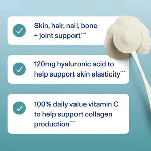 ओम महिलाएं और पुरुष पाचन, बालों, त्वचा और संयुक्त स्वास्थ्य हाइड्रोलाइज्ड कोलेजन पेप्टाइड्स + प्रीबायोटिक और प्रोबायोटिक्स पाउडर का समर्थन करते हैं - Product Image 6