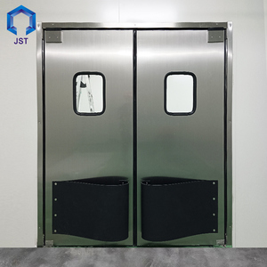 Almacenamiento de cámara frigorífica de supermercado comercial, <span class=keywords><strong>puerta</strong></span> de cocina abatible de acero inoxidable, <span class=keywords><strong>puerta</strong></span> de impacto a prueba de colisiones - Product Image 1