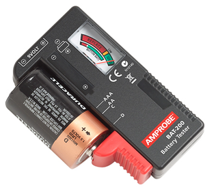 Testeur de batterie Amprobe BAT-200 pour piles AAA AA C D 1,5V et piles bouton, échelle universelle codée par couleur, certifié CE - Product Image 2