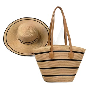 Bolso de Playa de Paja 2025 de Lujo, Diseño de Alta Gama, Gran Capacidad, Cierre de Cremallera, Forro de Lona Ecológica, Correa Individual, Portátil, para la Playa - Product Image 1