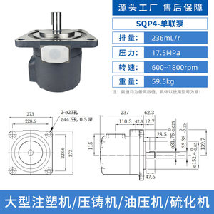 Pompe à aubes Sonxing Sqp4 236 ml R 17,5 Mpa pour machine de moulage sous pression - Product Image 1