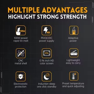 <span class=keywords><strong>Fer</strong></span> à <span class=keywords><strong>Souder</strong></span> Électrique Intelligent Fnirsi HS-02A 100W Max, <span class=keywords><strong>Portable</strong></span> Rapide, avec Écran d'Affichage, Chauffage Intelligent Ultra-Rapide - Product Image 3
