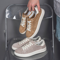 Nouvelle Collection Printemps 2026 – Baskets basses à lacets pour hommes, style coréen, couleur unie, décontractées, confortables et polyvalentes