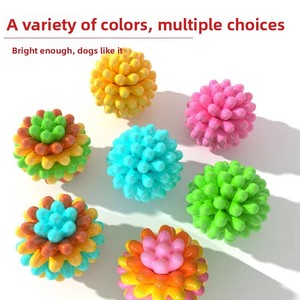 <span class=keywords><strong>Pelota</strong></span> de Juguete para <span class=keywords><strong>Perros</strong></span> de TPR Colorida y Rugosa, Resistente a Mordidas, Interactiva, para Limpieza Dental, para <span class=keywords><strong>Perros</strong></span> Pequeños y Medianos, Uso Diario - Product Image 4
