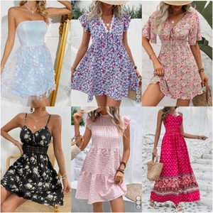 Robes pour femmes 2026 – Nouveaux modèles variés en polyester/coton – Vêtements d'été en gros de Chine/Guangzhou – Lot en vrac - Product Image 2