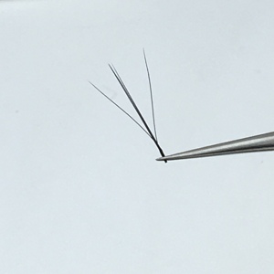 Extensions de cils longs naturels faits à la main en forme de W 3D, marque privée, cils vaporeux, super noir mat, les plus lisses en vison - Product Image 6