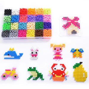 Set di <span class=keywords><strong>Perline</strong></span> Magiche in Plastica Idrosolubili Fai-da-Te per Bambini, Gioco <span class=keywords><strong>Puzzle</strong></span> <span class=keywords><strong>con</strong></span> <span class=keywords><strong>Perline</strong></span> Appiccicose in Scatola Colorata - Product Image 1