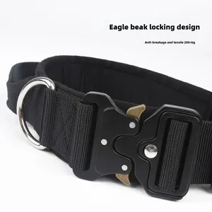 <span class=keywords><strong>Collar</strong></span> táctico para perro, grueso, básico, pequeño, grande, personalizado, para aventuras al aire libre, con accesorios de sujeción - Product Image 4