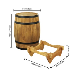 Barils à vin décoratifs en chêne massif, barils à bière et à vin <span class=keywords><strong>pour</strong></span> bars, mariages, décorations, accessoires, services de personnalisation - Product Image 1