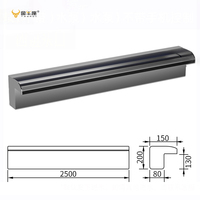 Fuente de Pared de Acero Inoxidable RGB para Interiores/Exteriores JNZ, Decoración para el Hogar, Cascada para Estanques y Piscinas, Tamaño Personalizable