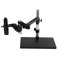 Mikroskop Industri Fleksibel dengan Lengan Ayun 51MP, Kamera 1080P 60FPS, Lensa C-mount 180x, Lampu LED 144, Mikroskop untuk Perbaikan Ponsel