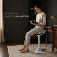 Chaise ergonomique réglable en hauteur pour le travail assis-debout, idéale pour la maison, le bureau, l'école, l'hôpital, les conférences et les espaces publics