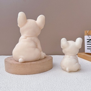 Molde de silicona TangChu para velas con forma de bulldog francés, molde para velas aromáticas de perro, molde de resina para decoración del hogar - Product Image 3