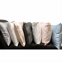 Taie d'oreiller en soie de mûrier naturelle double face, 100% soie, housse de coussin tissée avec fermeture éclair pour la maison et l'hôtel