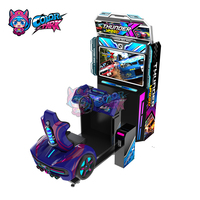 Simulateur de conduite de voiture de course dynamique pour adultes, à monnayeur, pour salles d'arcade et parcs d'attractions, avec jeux vidéo de divertissement colorés