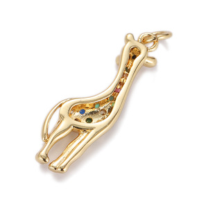 Collier et bracelet pendentif girafe en forme de <span class=keywords><strong>parapluie</strong></span> glacé, élégant, <span class=keywords><strong>chic</strong></span>, personnalisable, hypoallergénique, avec zircon, accessoire fait main, bricolage - Product Image 4