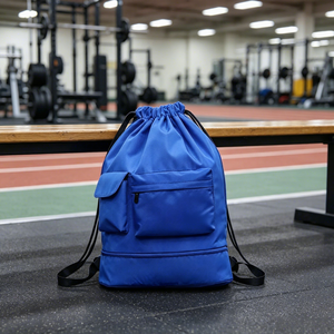 Sac à cordon personnalisé de bonne qualité, résistant à l'eau, sacs à cordon de sport, sacs à cordon de gym, grand sac à cordon - Product Image 1