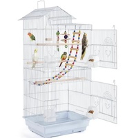 Vente directe d'usine en stock Cage à oiseaux canaris avec support Perchoir Mangeoire de reproduction Cage à oiseaux de compagnie perroquet