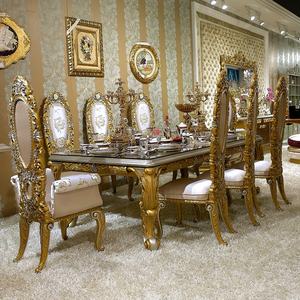 Deluxe מעולה חדש דגם איטלקי סגנון עץ גילוף מלבני רויאל ארמון אוכל שולחן - Product Image 1