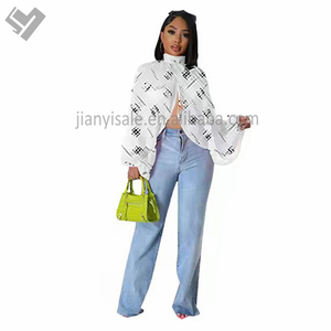 Blus jaring terpisah turtleneck musim semi wanita merek terkenal blus jaring cetak mewah lengan panjang blus sifon perspektif atasan - Product Image 6