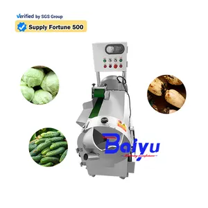 Baiyu Thương Mại Rau Máy Cắt Nhà Máy Giá Cắt Cắt Nhỏ Trái Cây Chip Chopper Cà Rốt Hành Tây Mới Động Cơ/Động Cơ