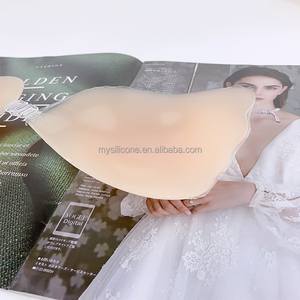 Deep V-<span class=keywords><strong>Bra</strong></span> Sujetador de silicona sin tirantes con adhesivo de una pieza sin costuras Push-Up <span class=keywords><strong>para</strong></span> vestido sin espalda Botón Decoración Boyshorts Tipo - Product Image 5