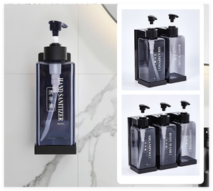 Dispensador de Jabón Cuadrado para Hotel, Montado <span class=keywords><strong>en</strong></span> la Pared, con Cerradura para Llaves, Soporte para Botellas de Jabón Individuales, Dobles o Triples, con Botellas Incluidas - Product Image 3