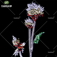 Fleurs 3D Appliquées Artisanales en Gros, Strass Thermocollants en Caoutchouc et Cristal, Écologiques, pour Accessoires de Vêtements DIY