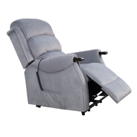 Fauteuil inclinable électrique en tissu doux avec poche latérale pour personnes âgées, idéal pour le salon à la maison