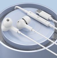 Earphone Wired In-Ear 3.5mm untuk Gaming & Musik, Handsfree Earbuds untuk Mendengarkan yang Nyaman