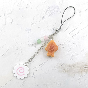 Porte-clés et breloques mignonnes pour téléphone et sac, thème cuisine de rue japonaise (gâteau de poisson), accessoires, cadeau pour amis - Product Image 2